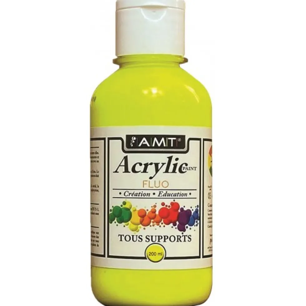 AMT Fevicryl Acrylique éducative & créative Jaune Fluo (ACE280)