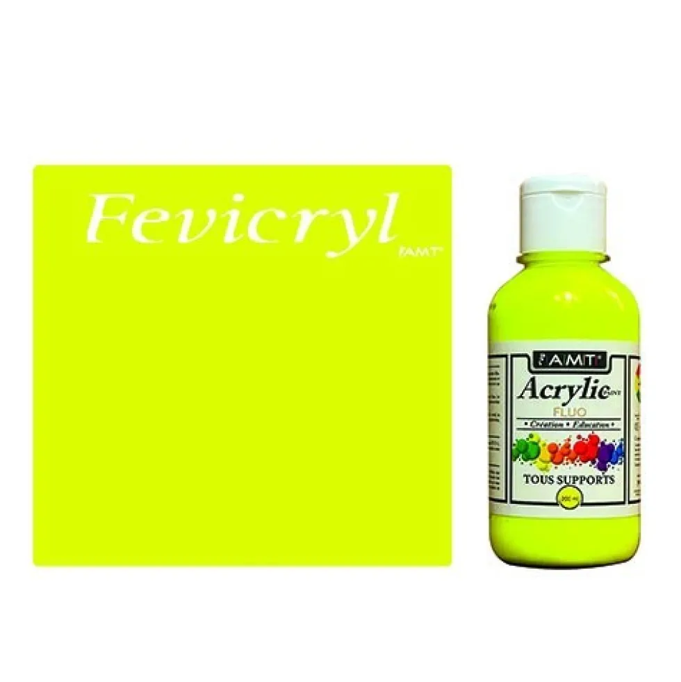 AMT Fevicryl Acrylique éducative & créative Jaune Fluo (ACE280)