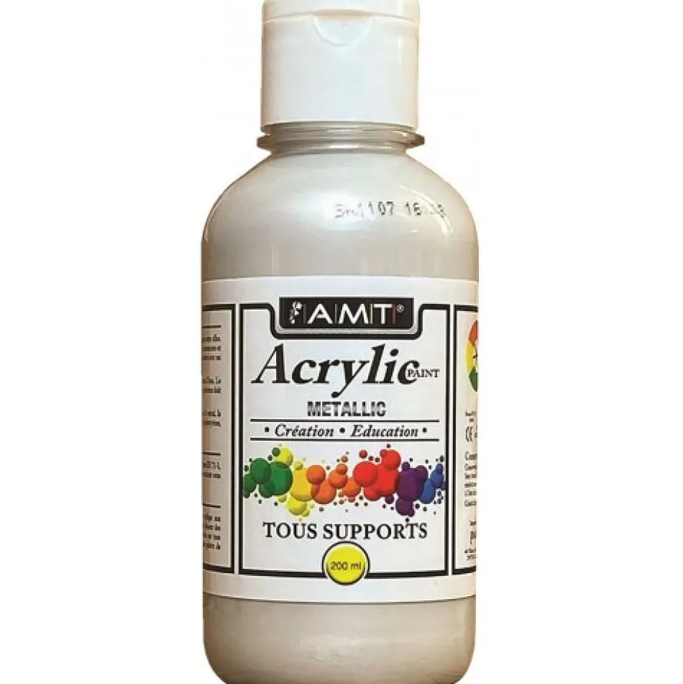 AMT Fevicryl Acrylique éducative & créative Argent Métallisé (ACE263)