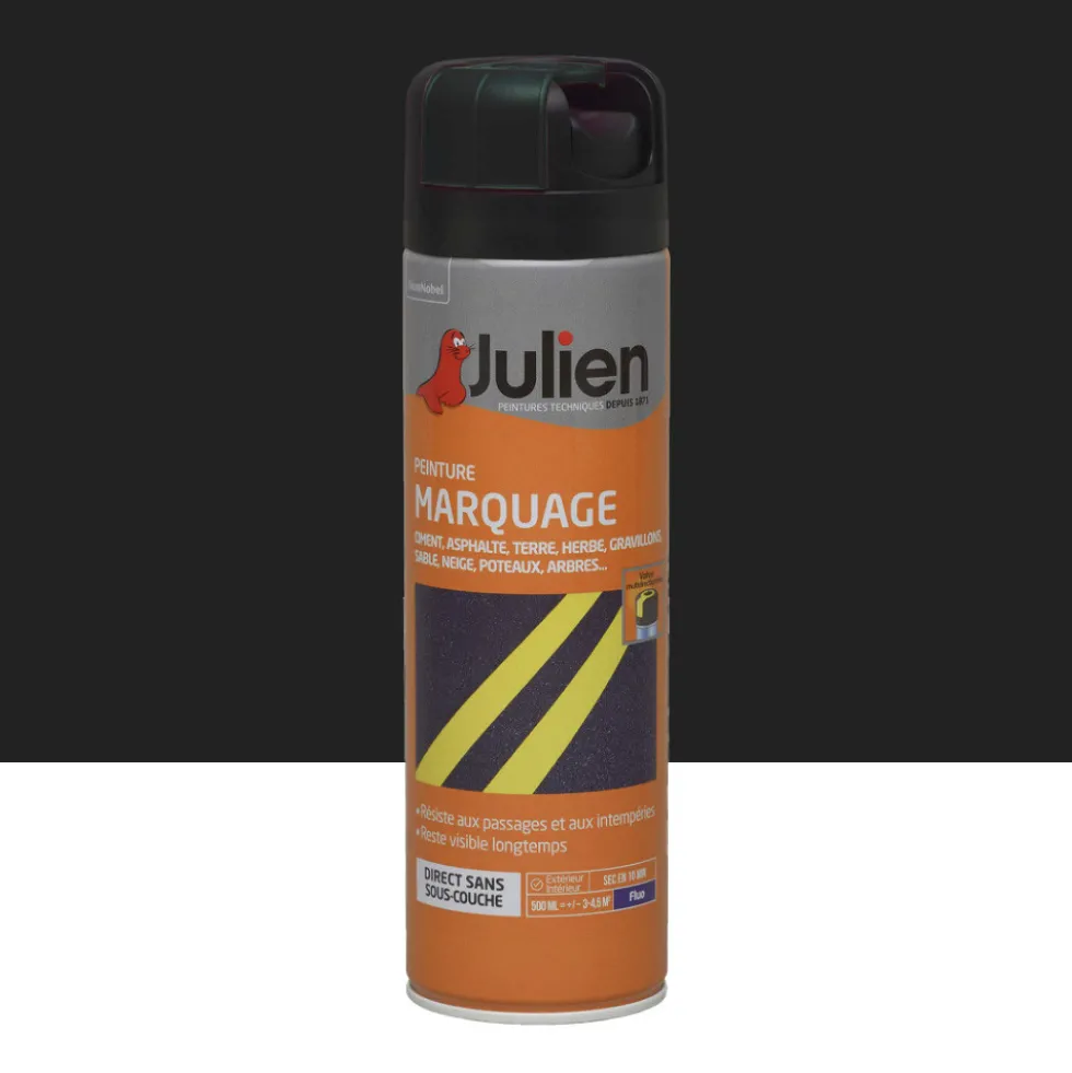 Aérosol de Marquage JULIEN Noir Mat (500ml)