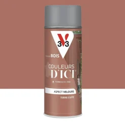 Aérosol Peinture pour Bois Extérieurs V33 Couleurs d'ICI Velours Terre cuite