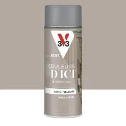 Aérosol Peinture pour Bois Extérieurs V33 Couleurs d'ICI Velours Beige nature