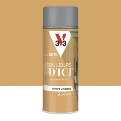 Aérosol Peinture pour Bois Extérieurs V33 Couleurs d'ICI Velours Jaune ocré