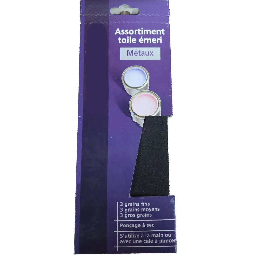 Assortiment Abrasifs Métaux Toile Émeri