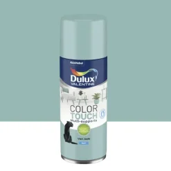Bombe aérosol de peinture DULUX VALENTINE Color Touch Vert jade mat