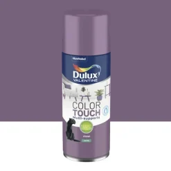 Bombe aérosol de peinture DULUX VALENTINE Color Touch Violet satin