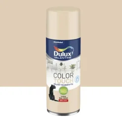 Bombe aérosol de peinture DULUX VALENTINE Color Touch Ivoire brillant