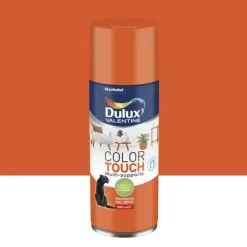 Bombe aérosol de peinture DULUX VALENTINE Color Touch Mandarine brillant