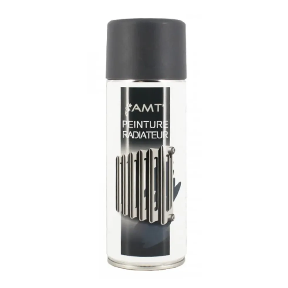 Bombe de peinture aérosol AMT Peinture radiateur Ardoise Mat (BPR02)
