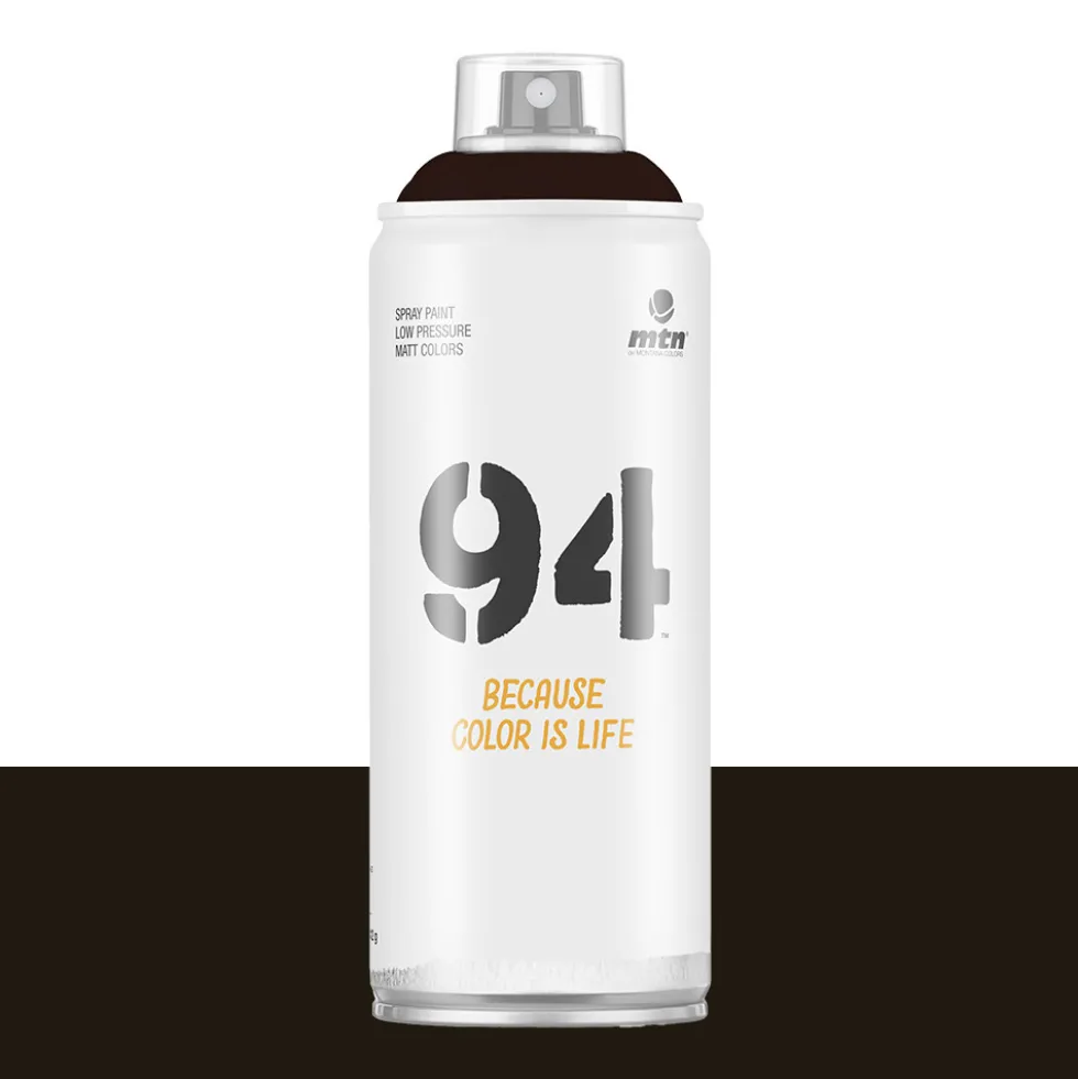 Bombe de peinture aérosol MTN 94 Marron ébène (RV-101)