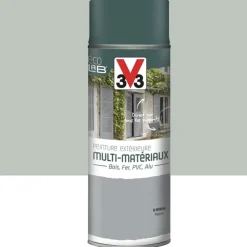 Bombe de Peinture aérosol V33 Déco LAB Extérieure Multi-Matériaux Aluminium Métallisé