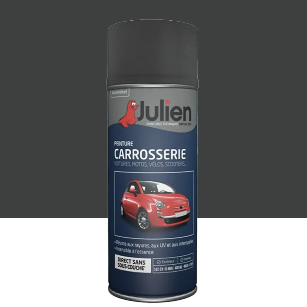 Bombe de peinture JULIEN Carrosserie Gris titane métal
