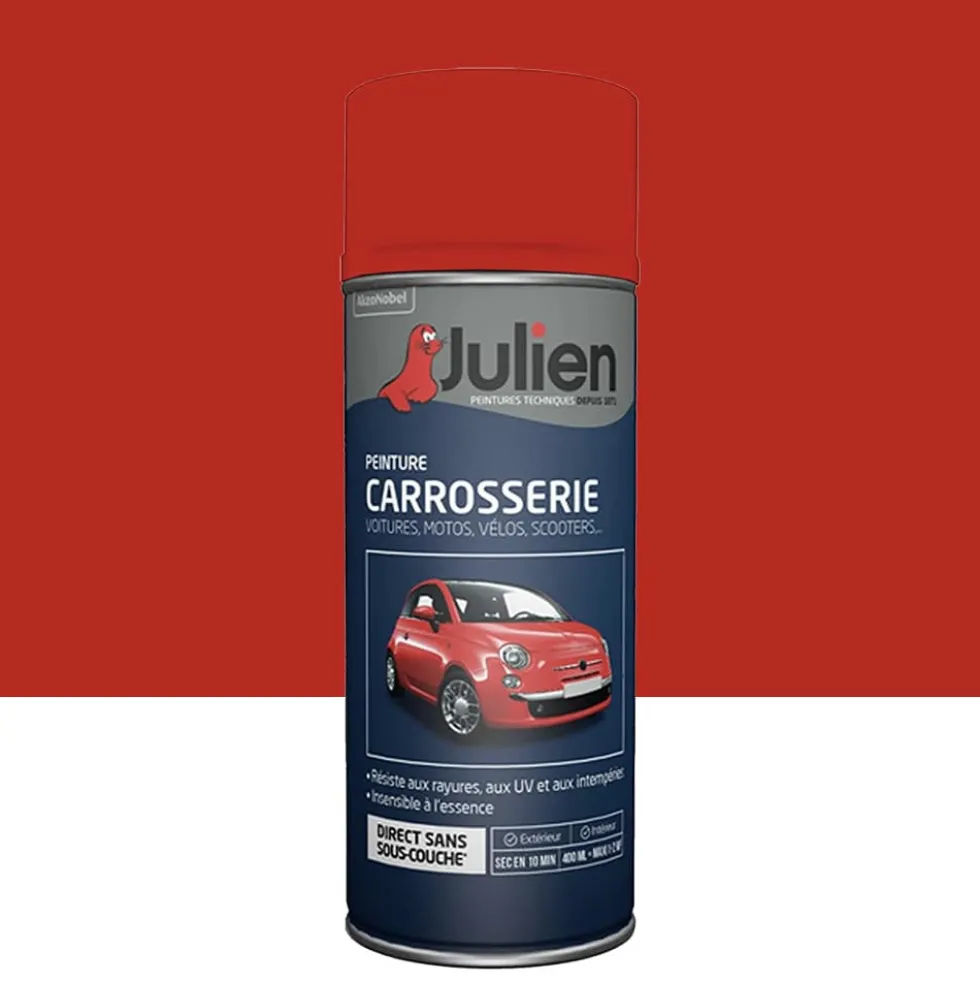 Bombe de peinture JULIEN Carrosserie Rouge Brillant (37114)