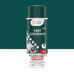 Bombe de peinture MAISON DECO Relook Tout Extrême Vert luxuriant satin