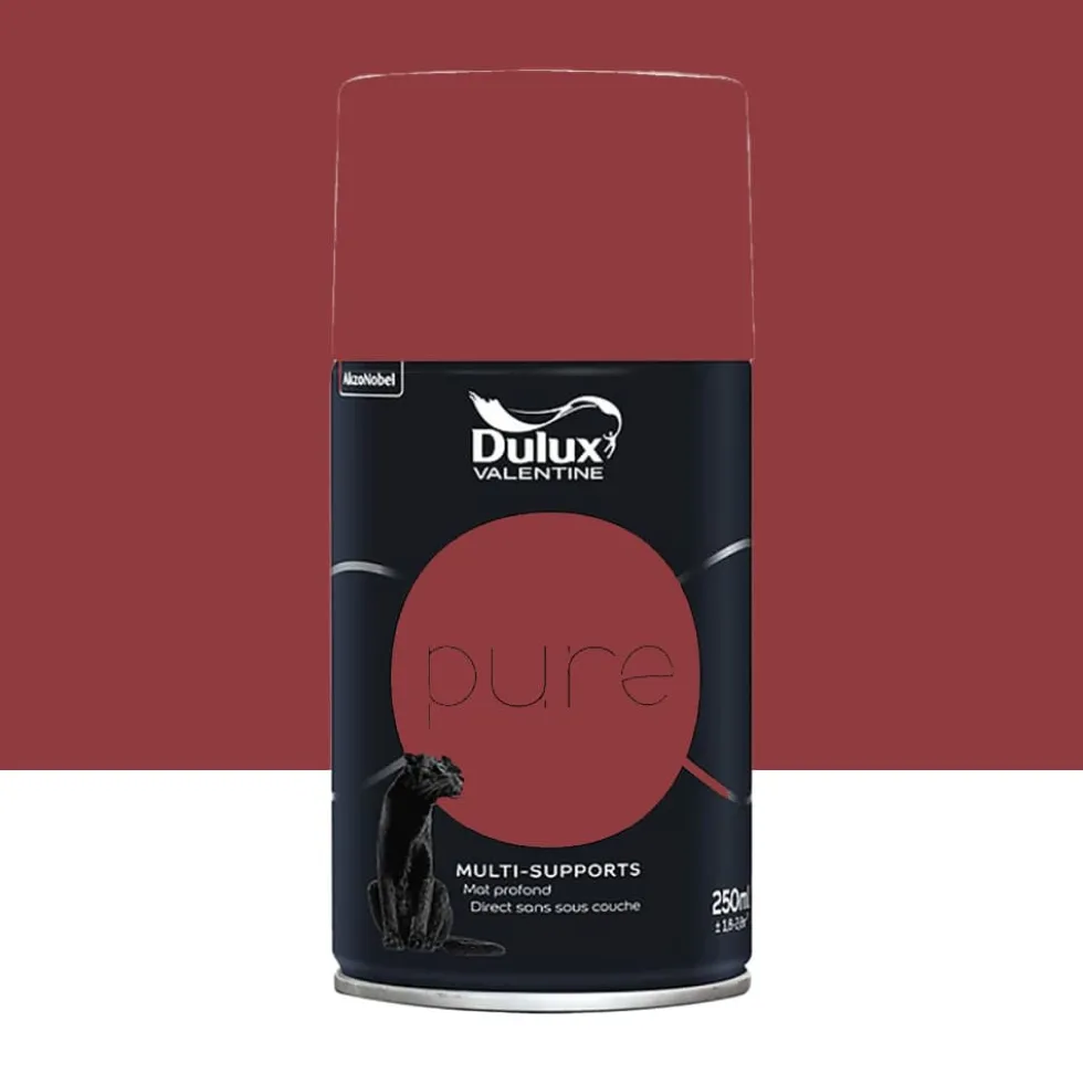 Bombe de Peinture murs & boiseries Dulux Valentine Pure Rouge