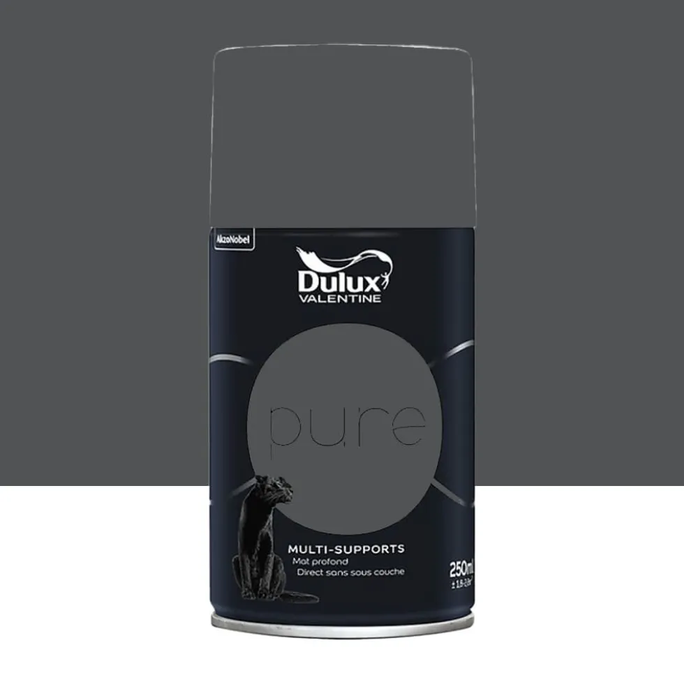 Bombe de Peinture murs & boiseries Dulux Valentine Pure Gris