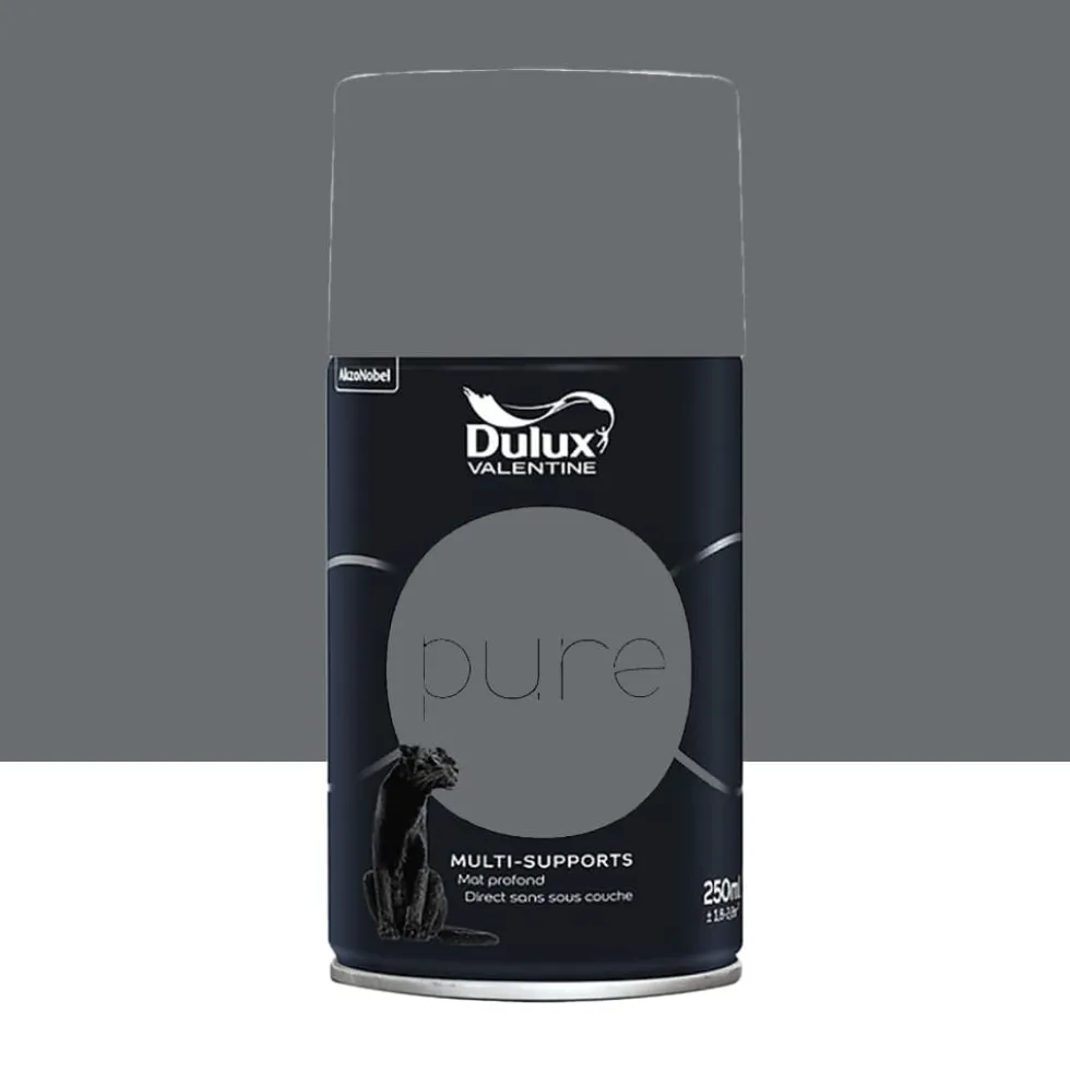 Bombe de Peinture murs & boiseries Dulux Valentine Pure Anthracite
