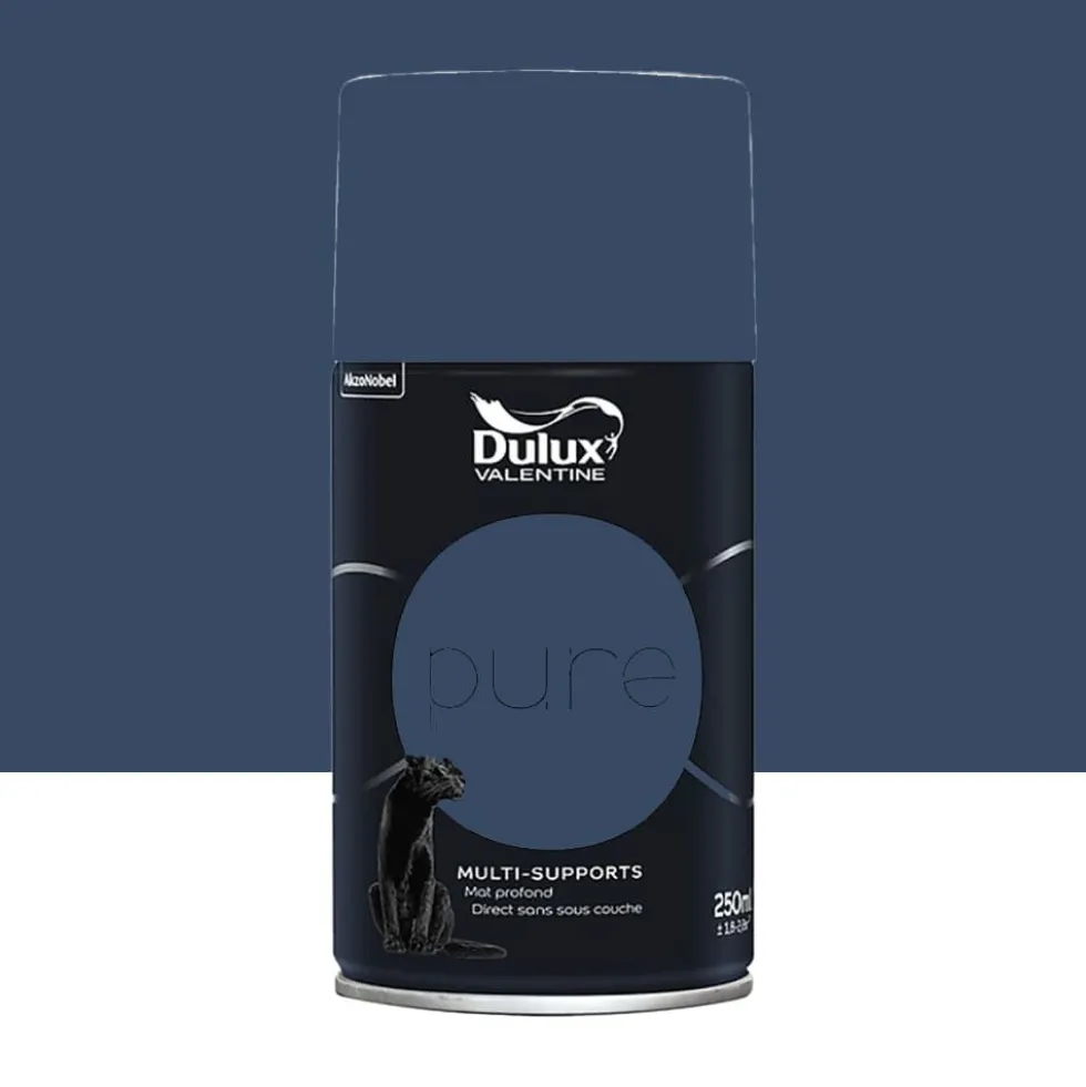 Bombe de Peinture murs & boiseries Dulux Valentine Pure Bleu