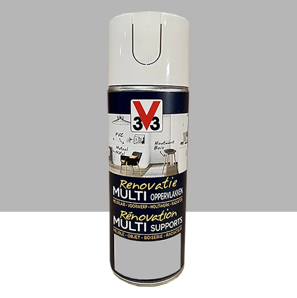 Bombe de peinture V33 Rénovation Multi-Supports Gris galet