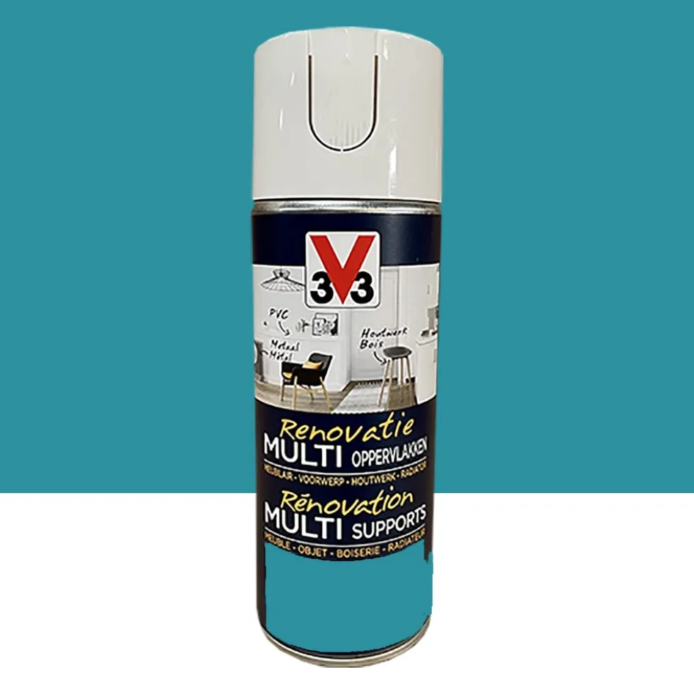 Bombe de peinture V33 Rénovation Multi-Supports Bleu batik