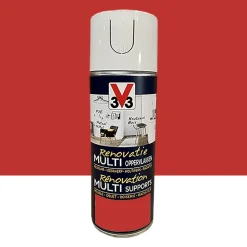 Bombe de peinture V33 Rénovation Multi-Supports Rouge caprice