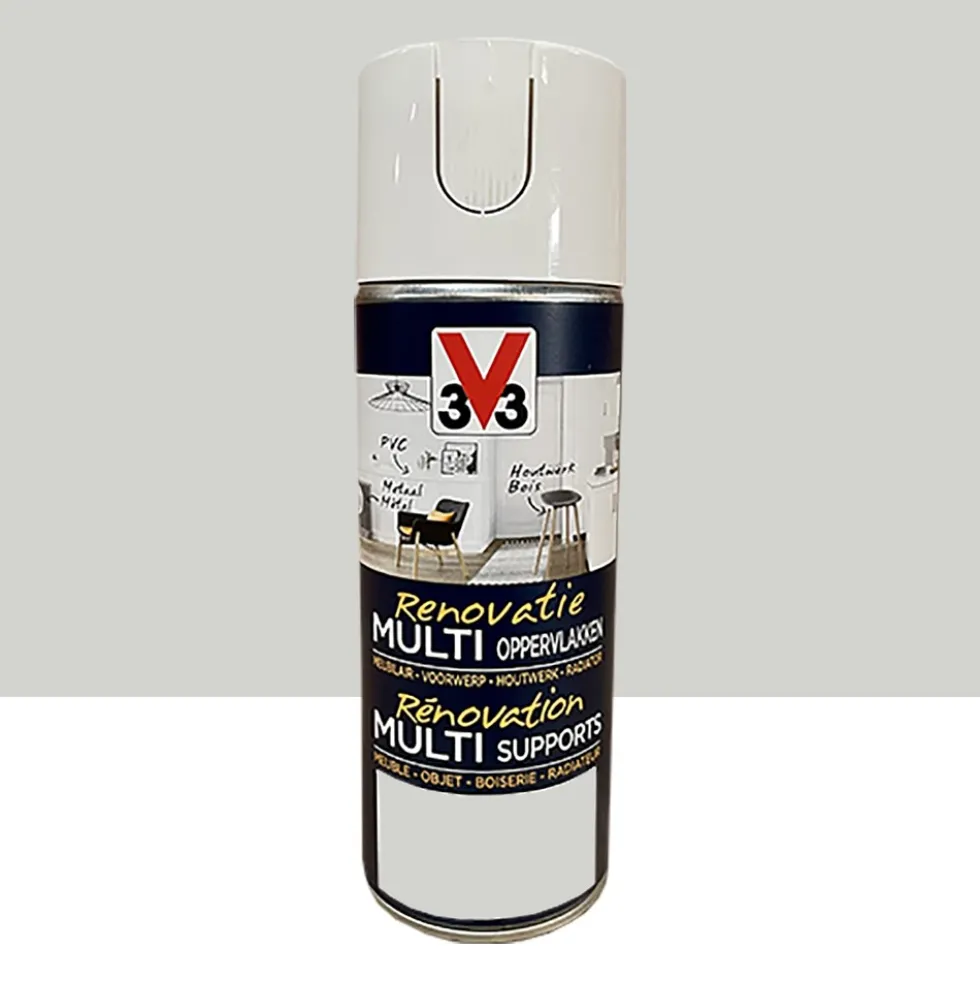 Bombe de peinture V33 Rénovation Multi-Supports Gris porcelaine