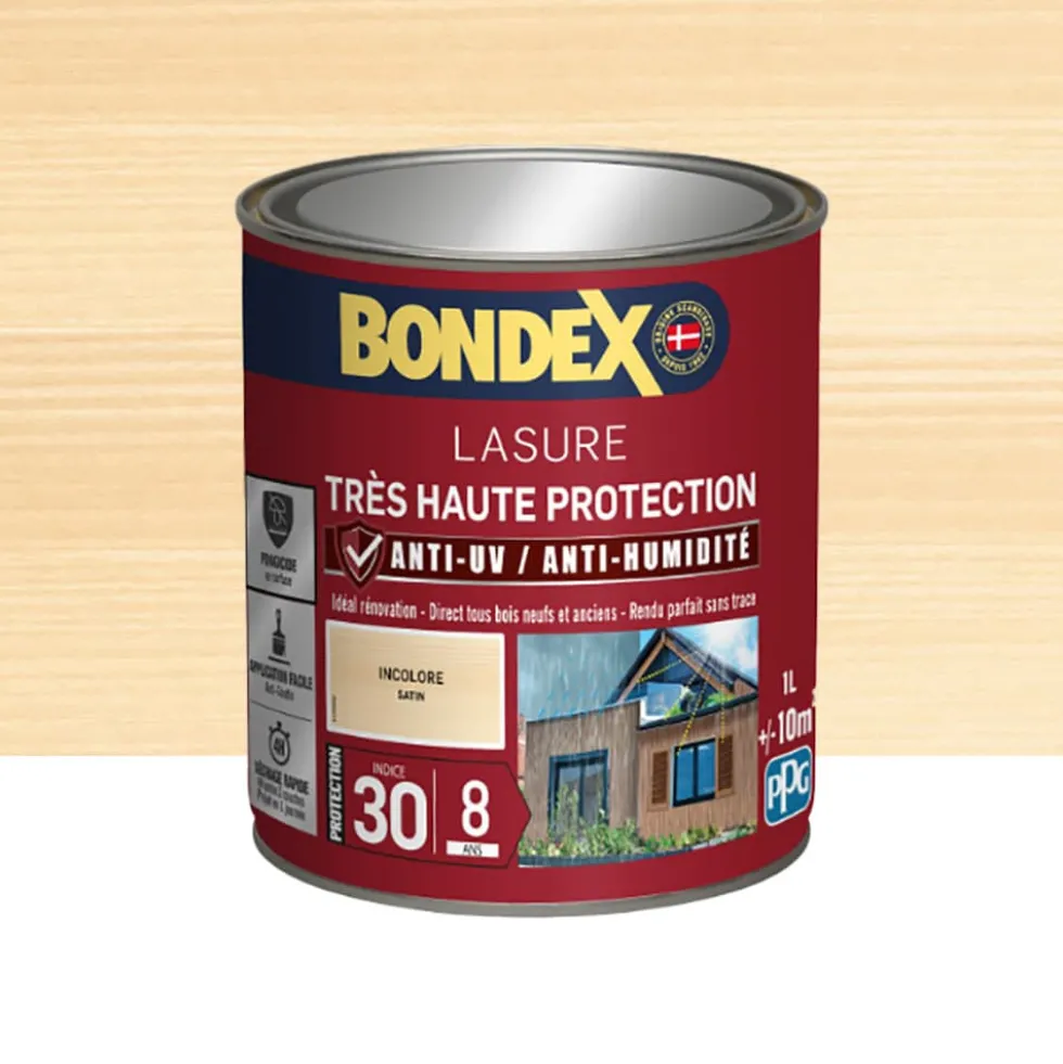 BONDEX Lasure Très Haute Protection 8 ans Incolore