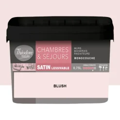 Chambres & Séjours Théodore Satin Monocouche Blush