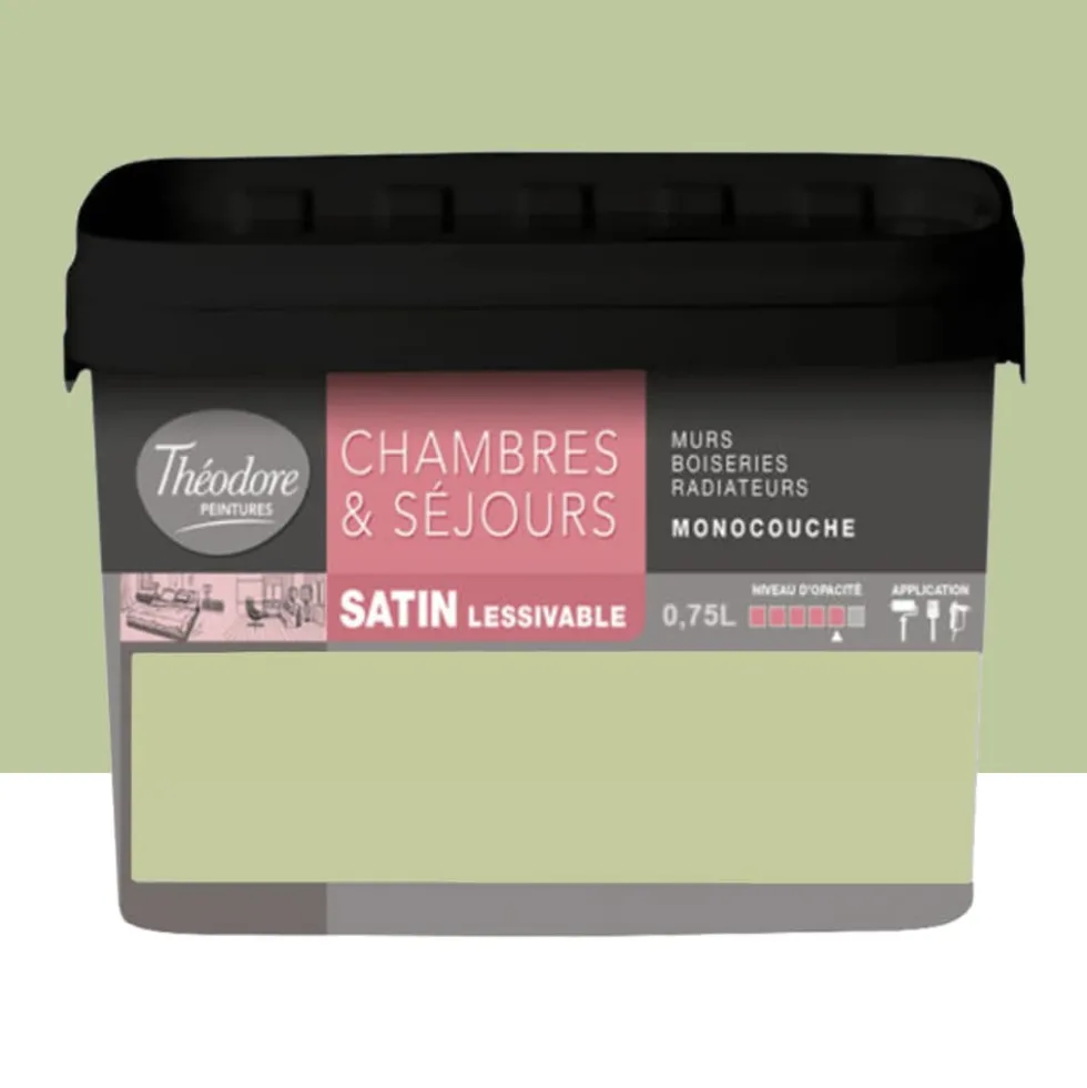 Chambres & Séjours Théodore Satin Monocouche Tilleul