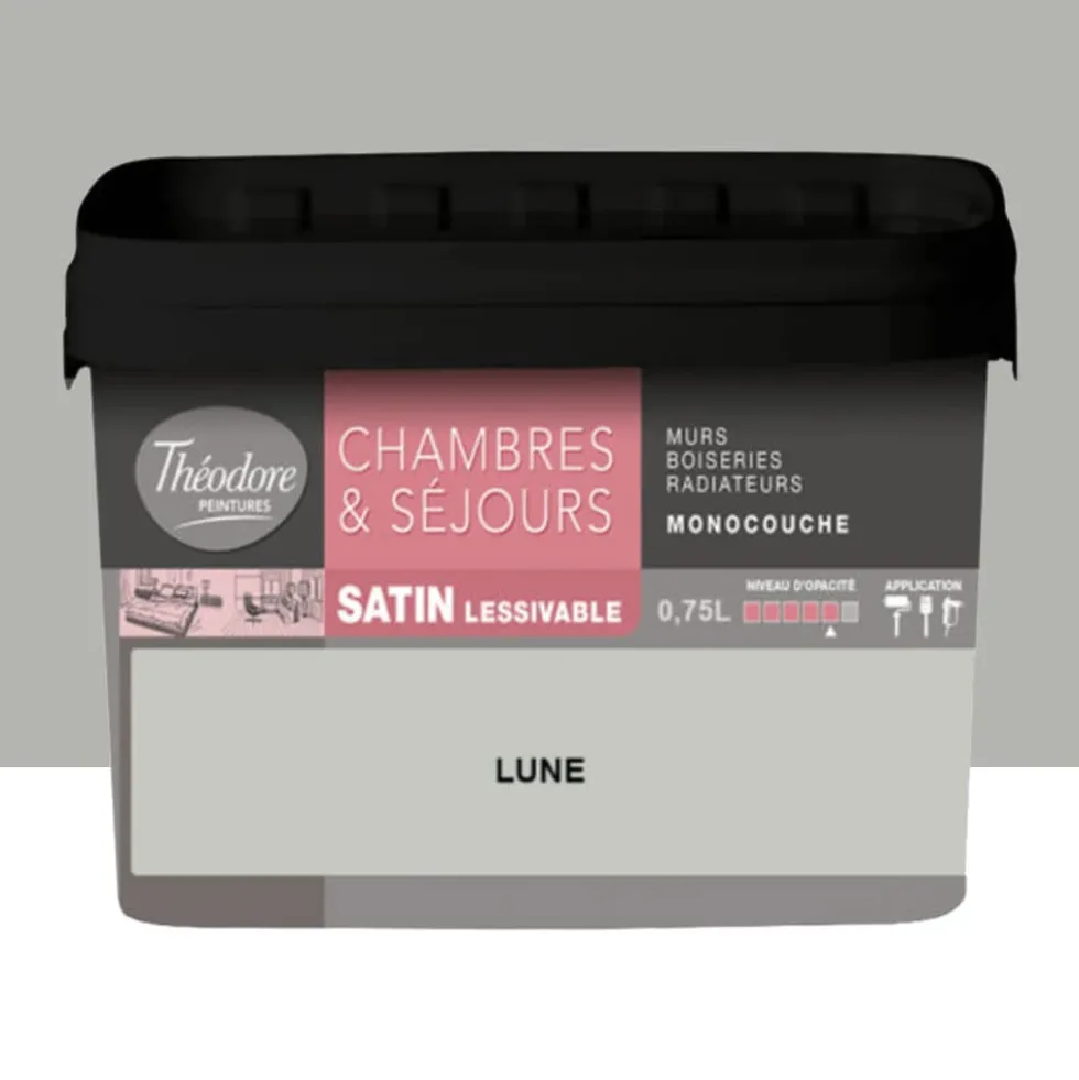 Chambres & Séjours Théodore Satin Monocouche Lune