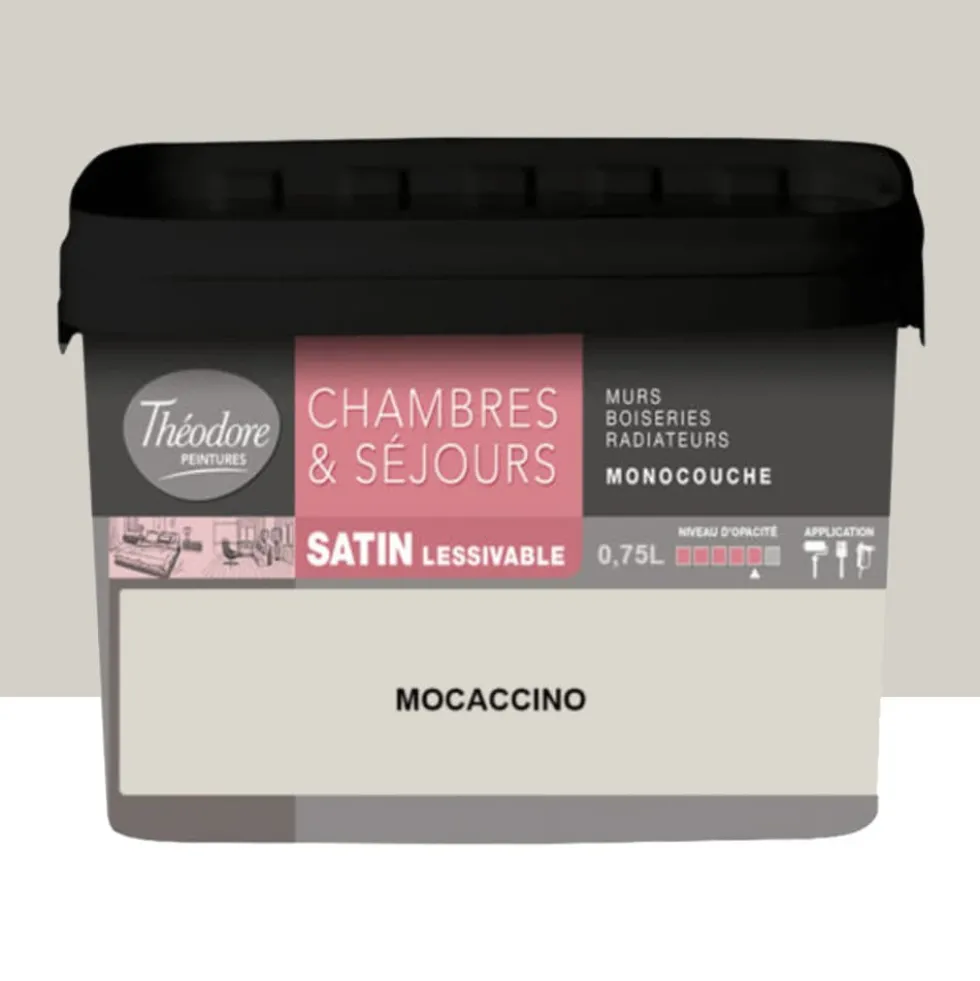 Chambres & Séjours Théodore Satin Monocouche Mocaccino