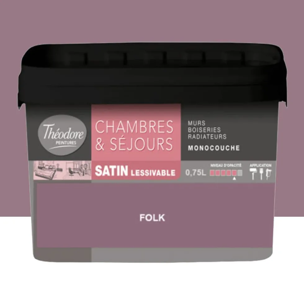 Chambres & Séjours Théodore Satin Monocouche Folk