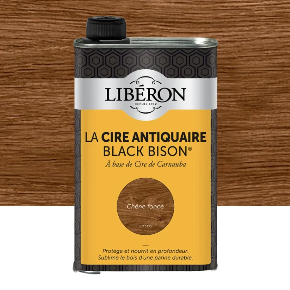 Cire antiquaire LIBÉRON Black Bison Chêne foncé (liquide)