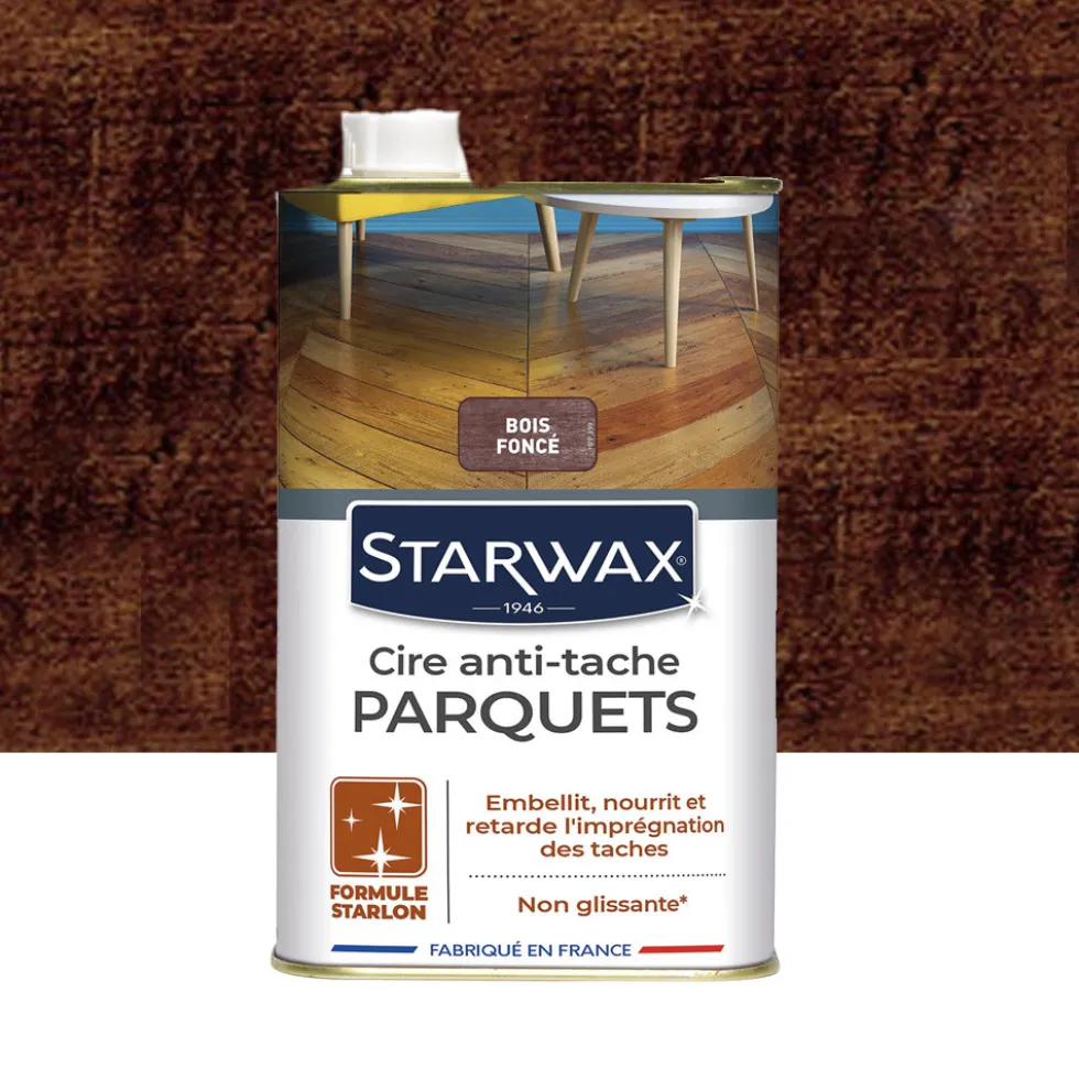 Cire Anti-Tâche Parquets STARWAX Bois Foncé