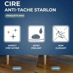 Cire Anti-Tâche Parquets STARWAX Bois Foncé