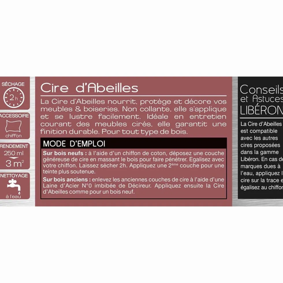 Cire d'abeilles LIBÉRON Incolore (pâte)