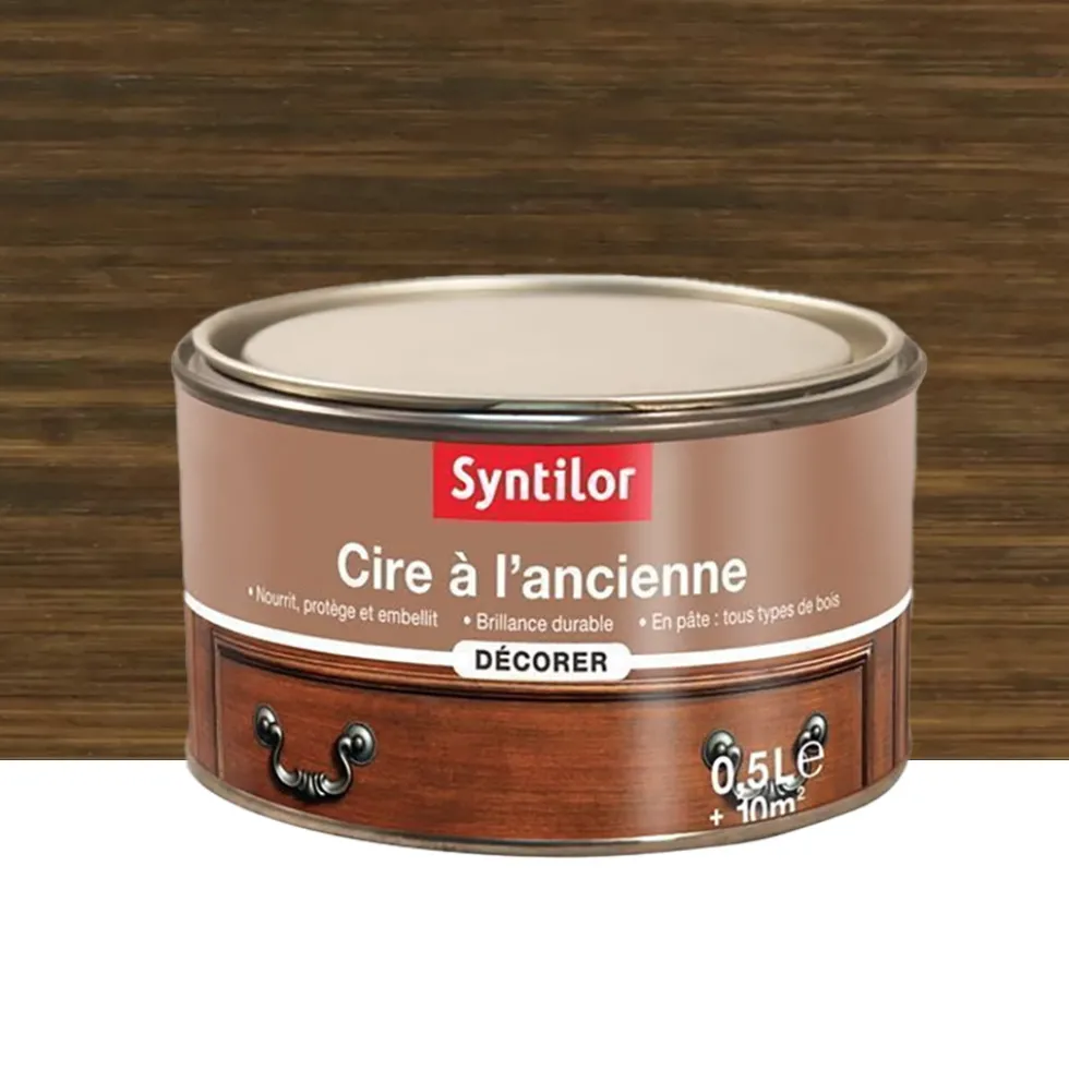 Cire à l'ancienne en pâte Syntilor chêne foncé
