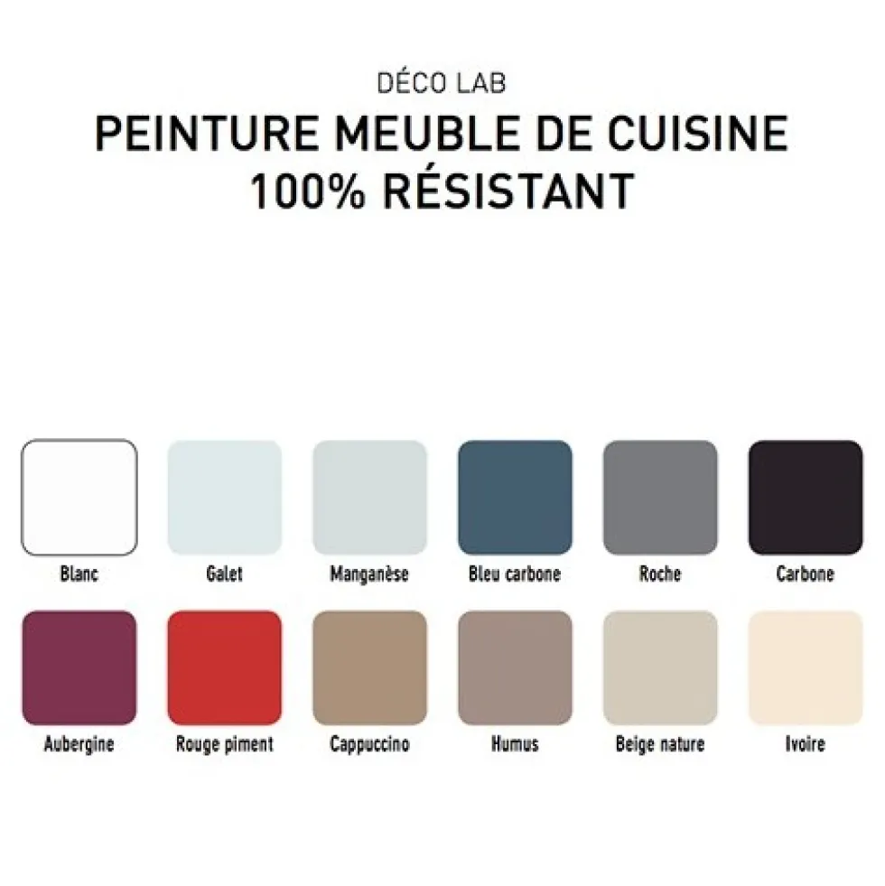 Déco LAB Peinture Meuble de cuisine 100% V33Résistant Humus