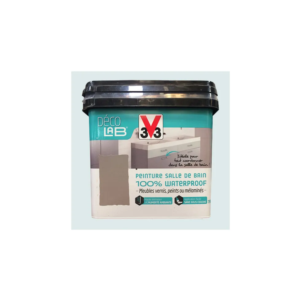 Déco LAB Peinture Salle de bain 100% Waterproof V33 Galet