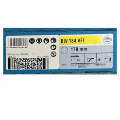 Disque à poncer HERMES BW 184 Velcros 178mm P60