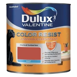 Dulux Valentine Peinture acrylique Color Resist Rouge feu Mat