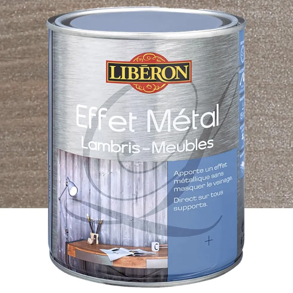 Effet Métal Lambris-Meubles LIBÉRON Fer blanc