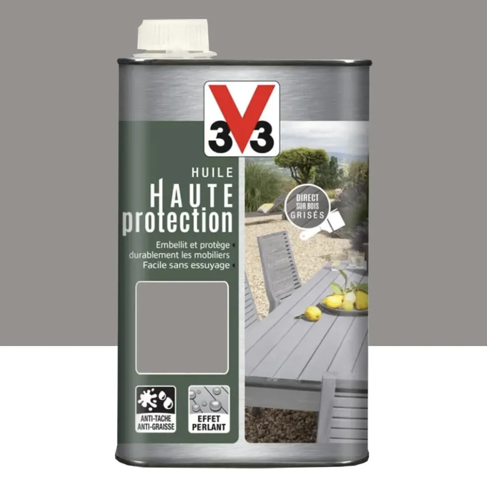 Huile Haute protection V33 Gris cendré