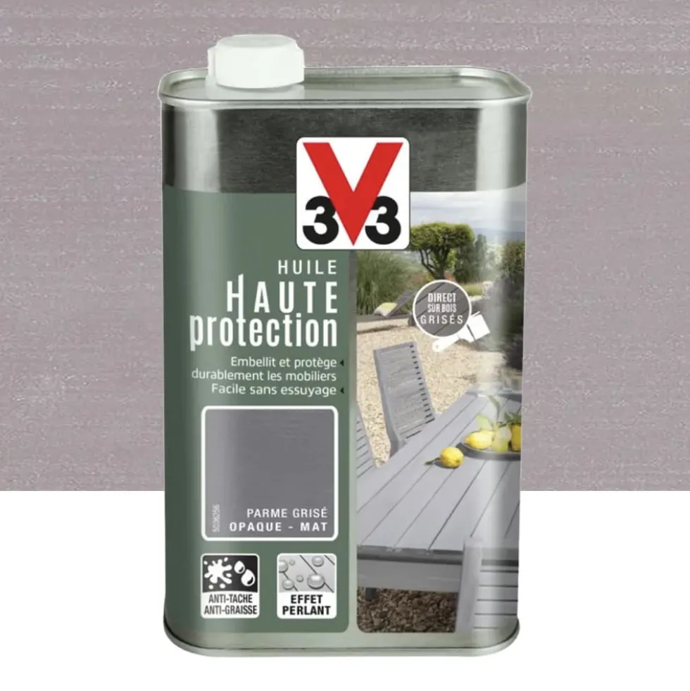 Huile Haute protection V33 Parme grisée