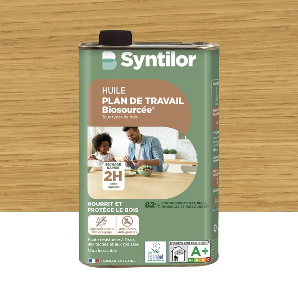 Huile Plan de travail Syntilor Biosourcée Incolore Mat