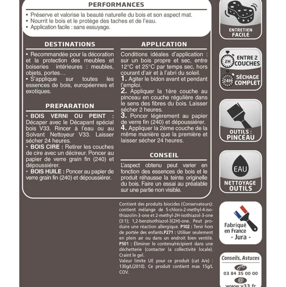 Huile & Protection V33 Wengé mat