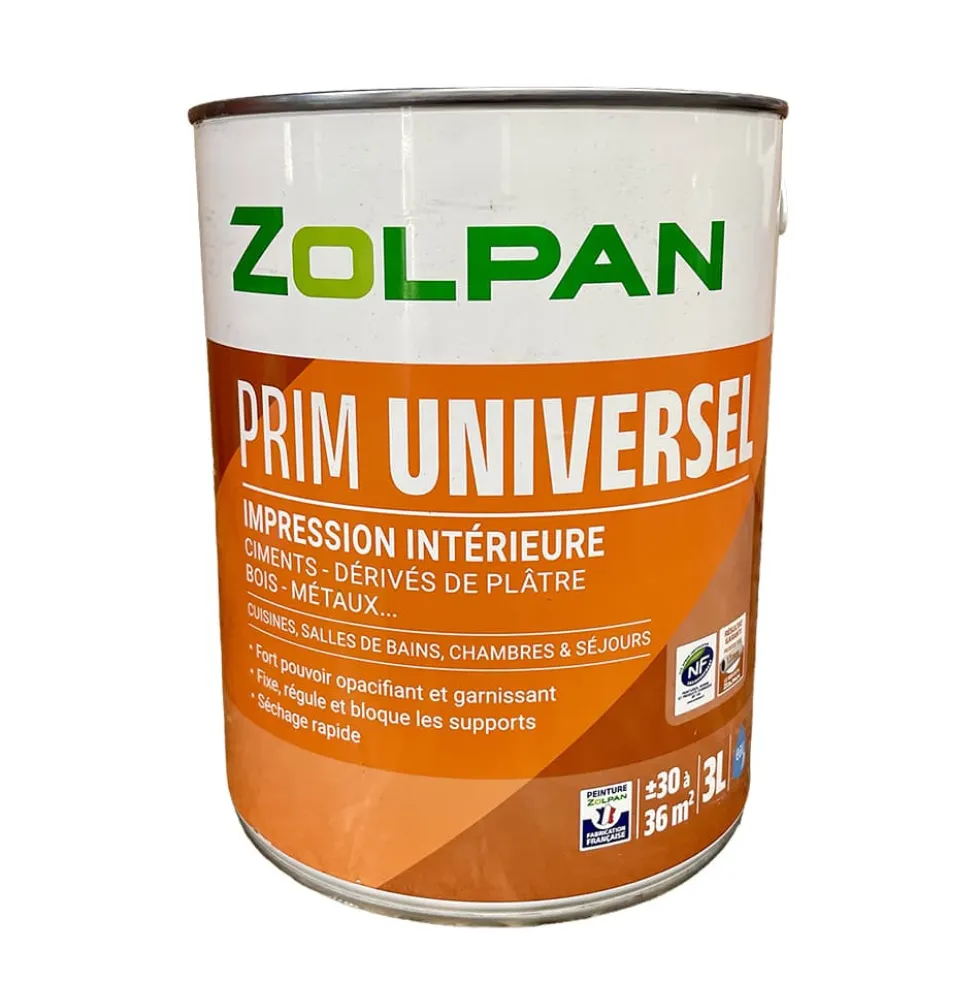 Impression intérieure toutes pièces ZOLPAN Prim Universel 3L