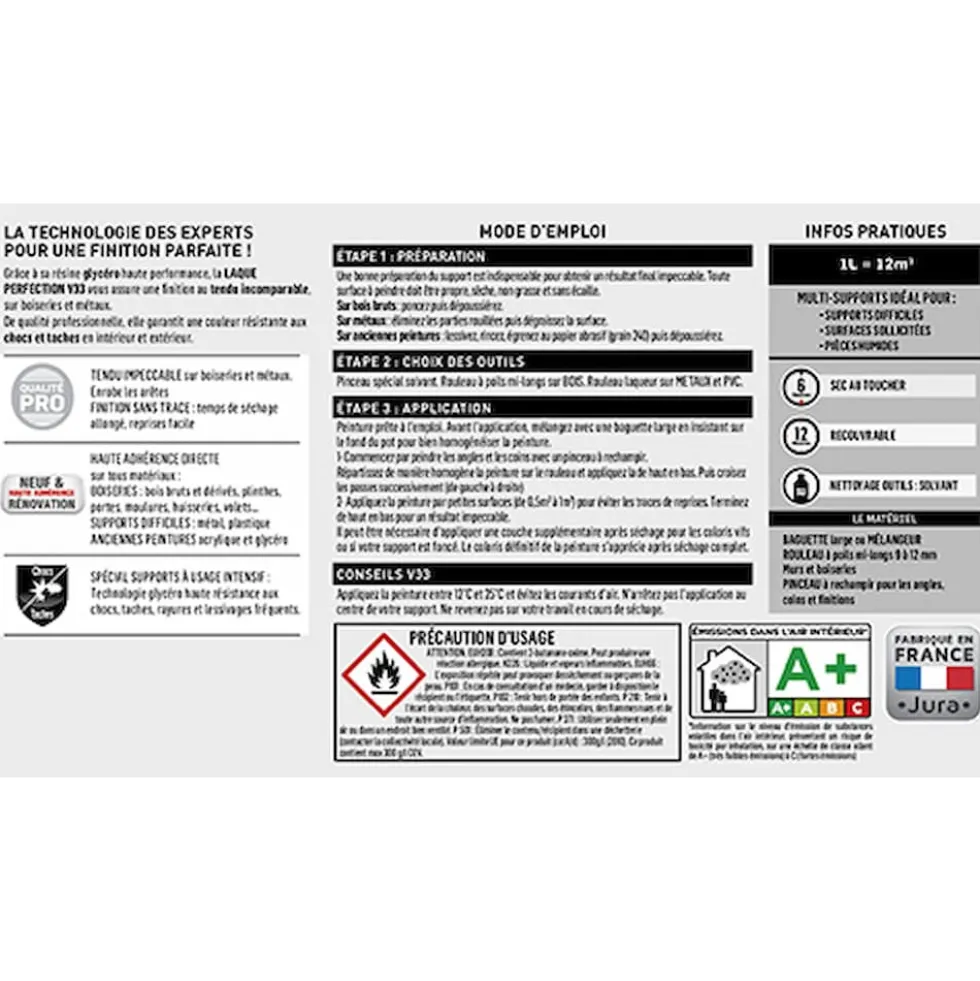 Laque Glycéro Perfection V33 Brillant Gris ardoise