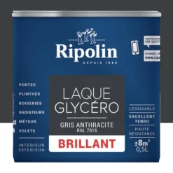 Laque Glycéro Ripolin Brillant Gris Anthracite
