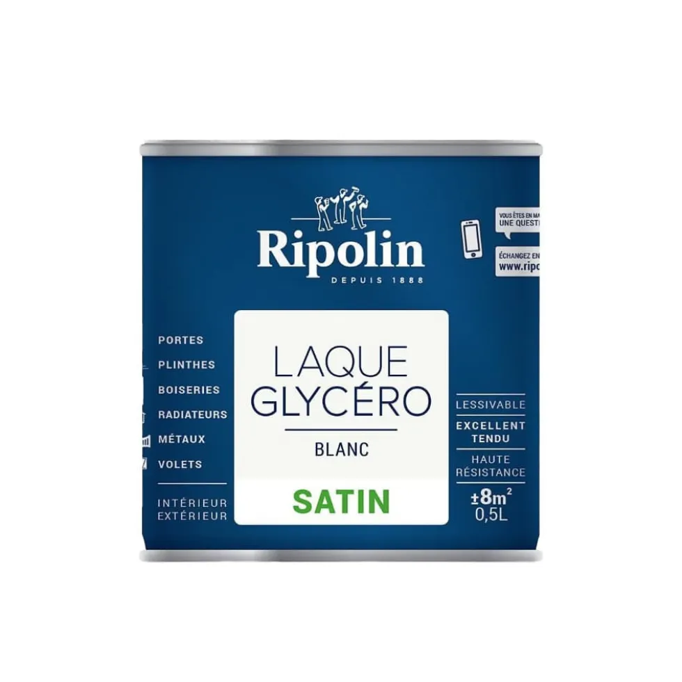 Laque Glycéro Ripolin Satin Blanc